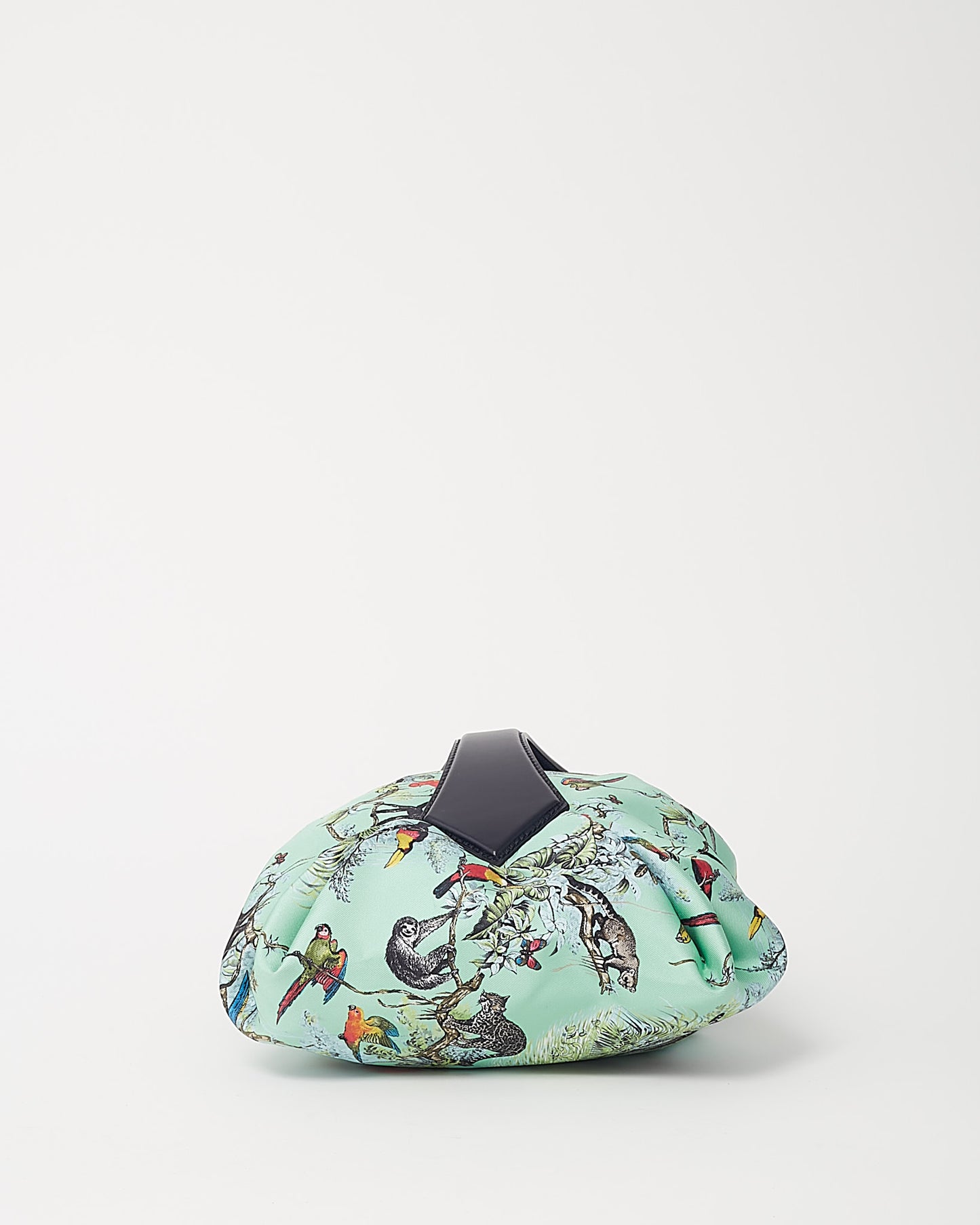 Hermès Bleu du Nord and Bleu Indigo Equateur Printed Silk Balusoie Bag