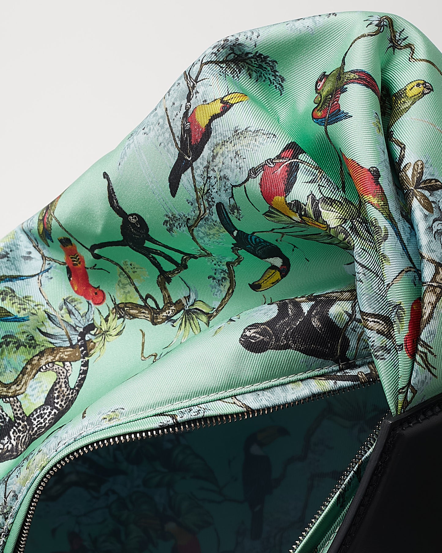 Hermès Bleu du Nord and Bleu Indigo Equateur Printed Silk Balusoie Bag