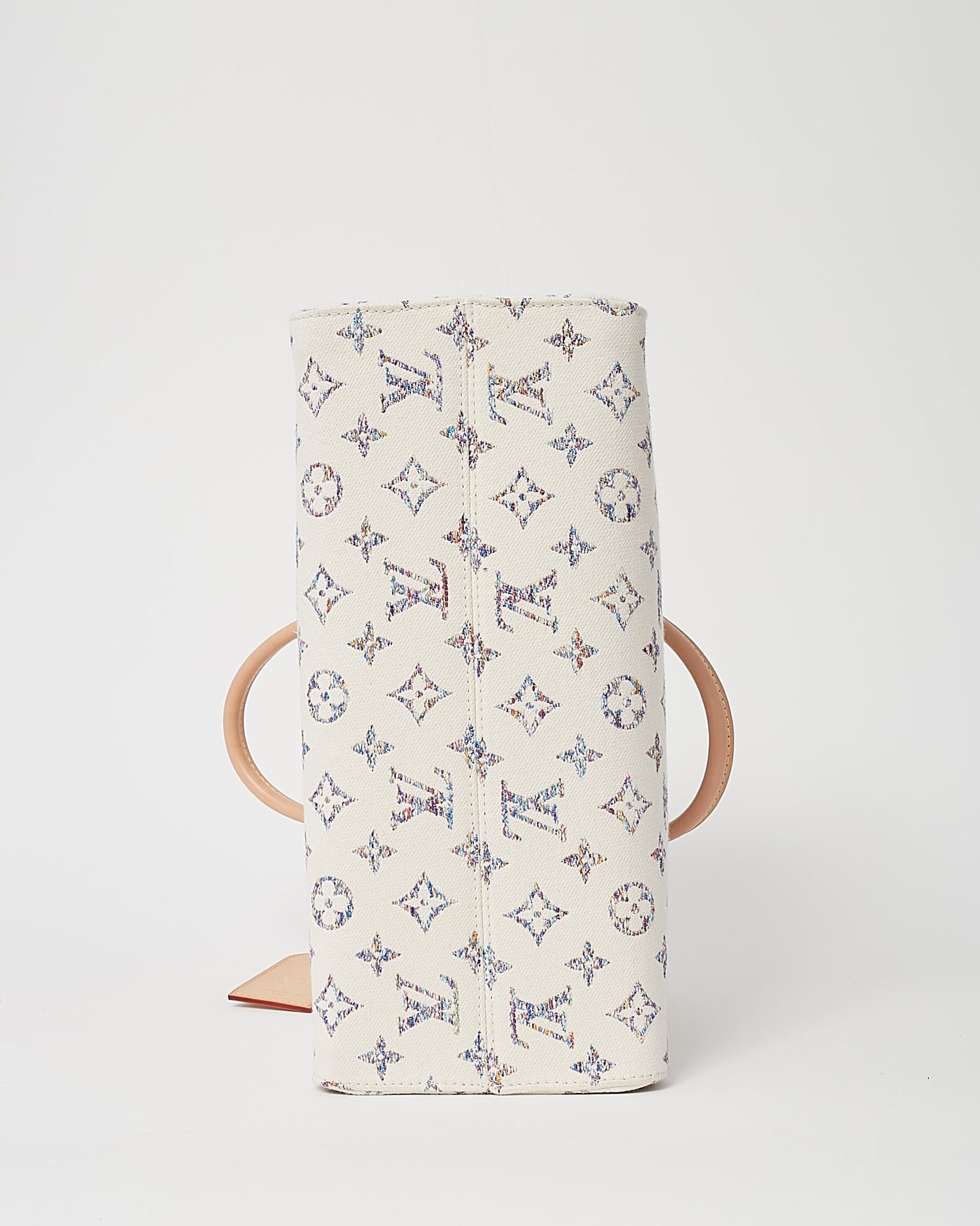 Louis Vuitton Cream Leather and Multi Monogram Jacquard Nautical Onthego MM Bag
