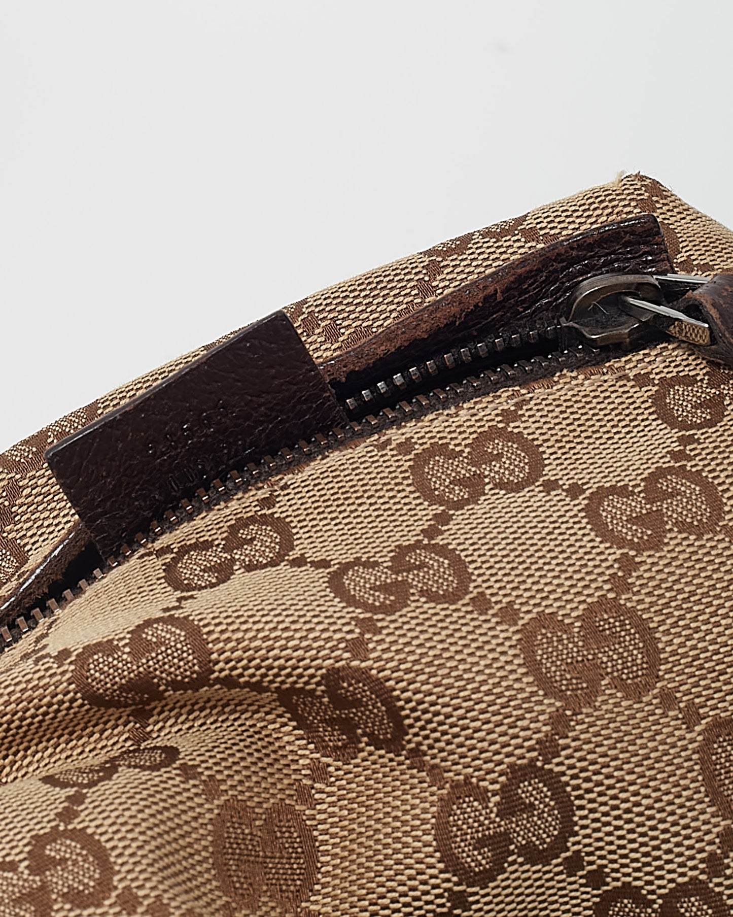 Gucci Beige and Brown Monogram GG Canvas Double Pocket Belt Bag