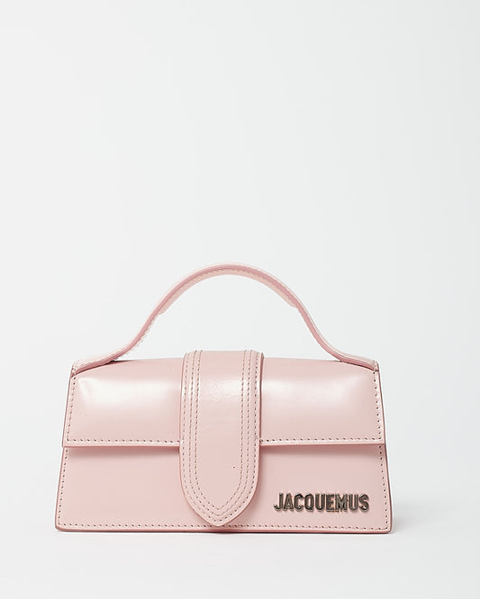 Jacquemus Light Pink Glazed Leather Le Bambino Mini Crossbody Bag