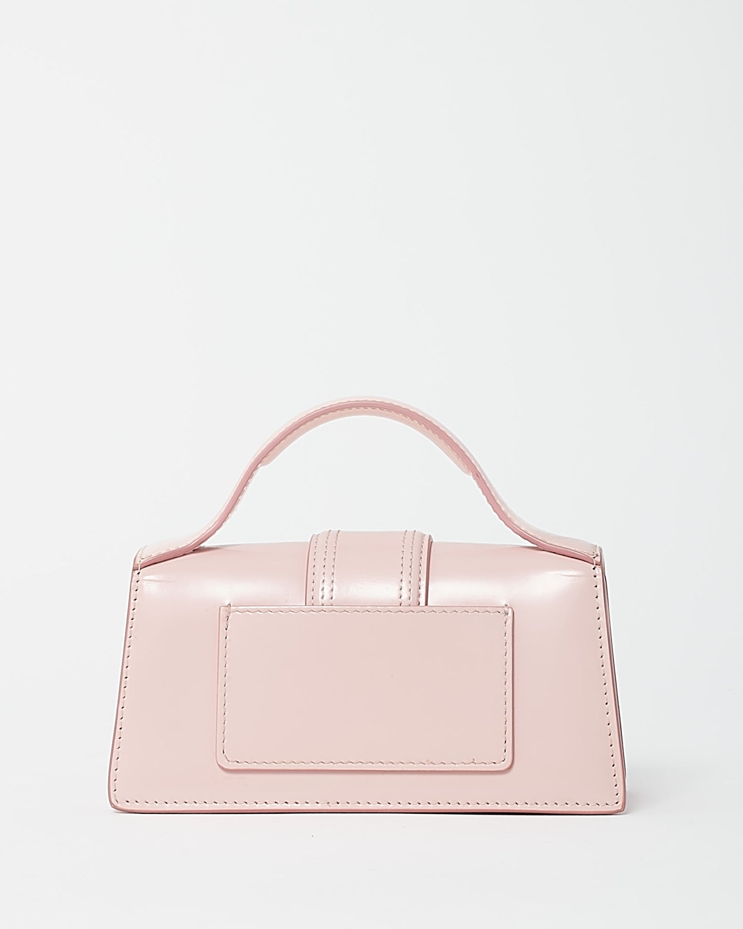 Jacquemus Light Pink Glazed Leather Le Bambino Mini Crossbody Bag