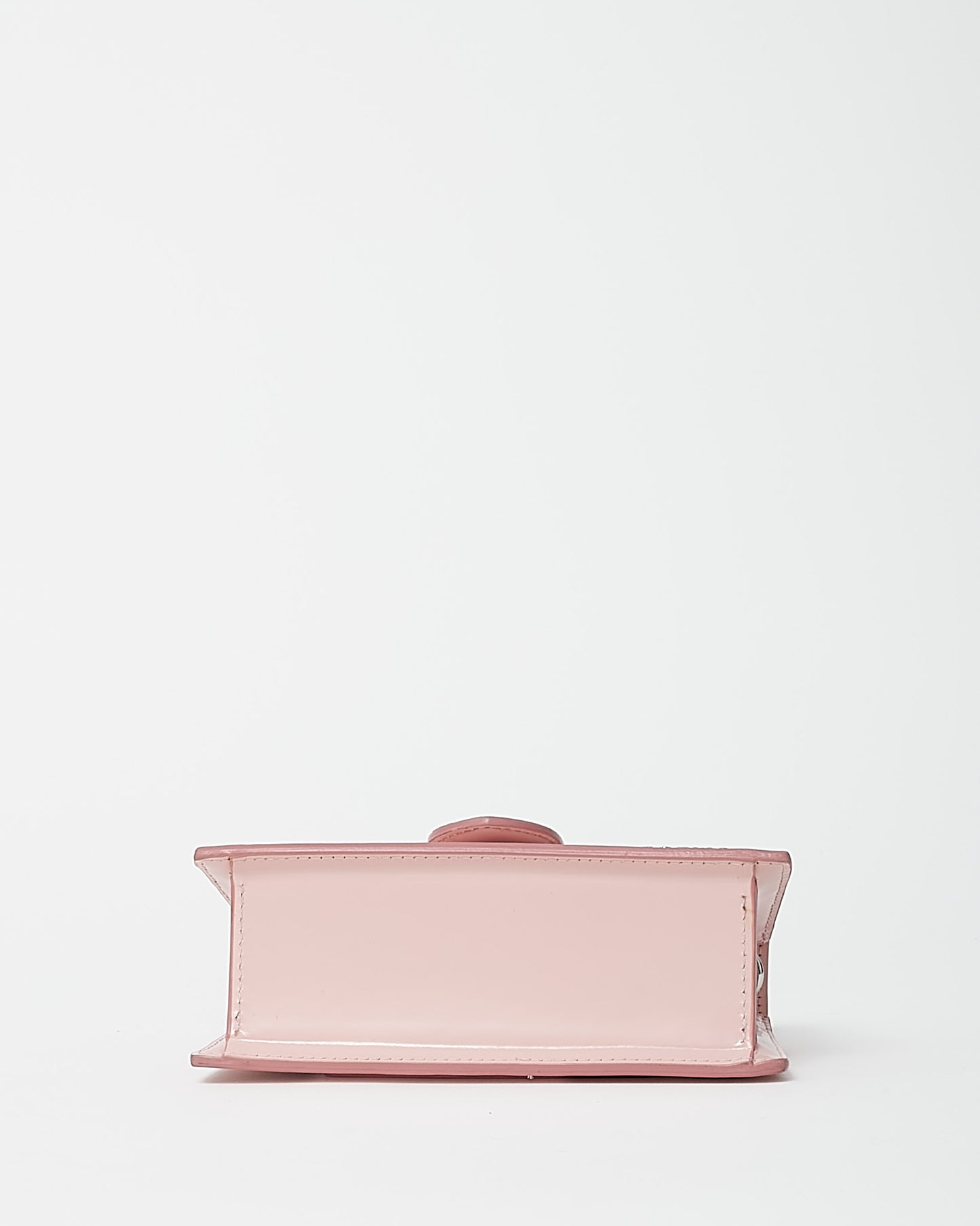 Jacquemus Light Pink Glazed Leather Le Bambino Mini Crossbody Bag