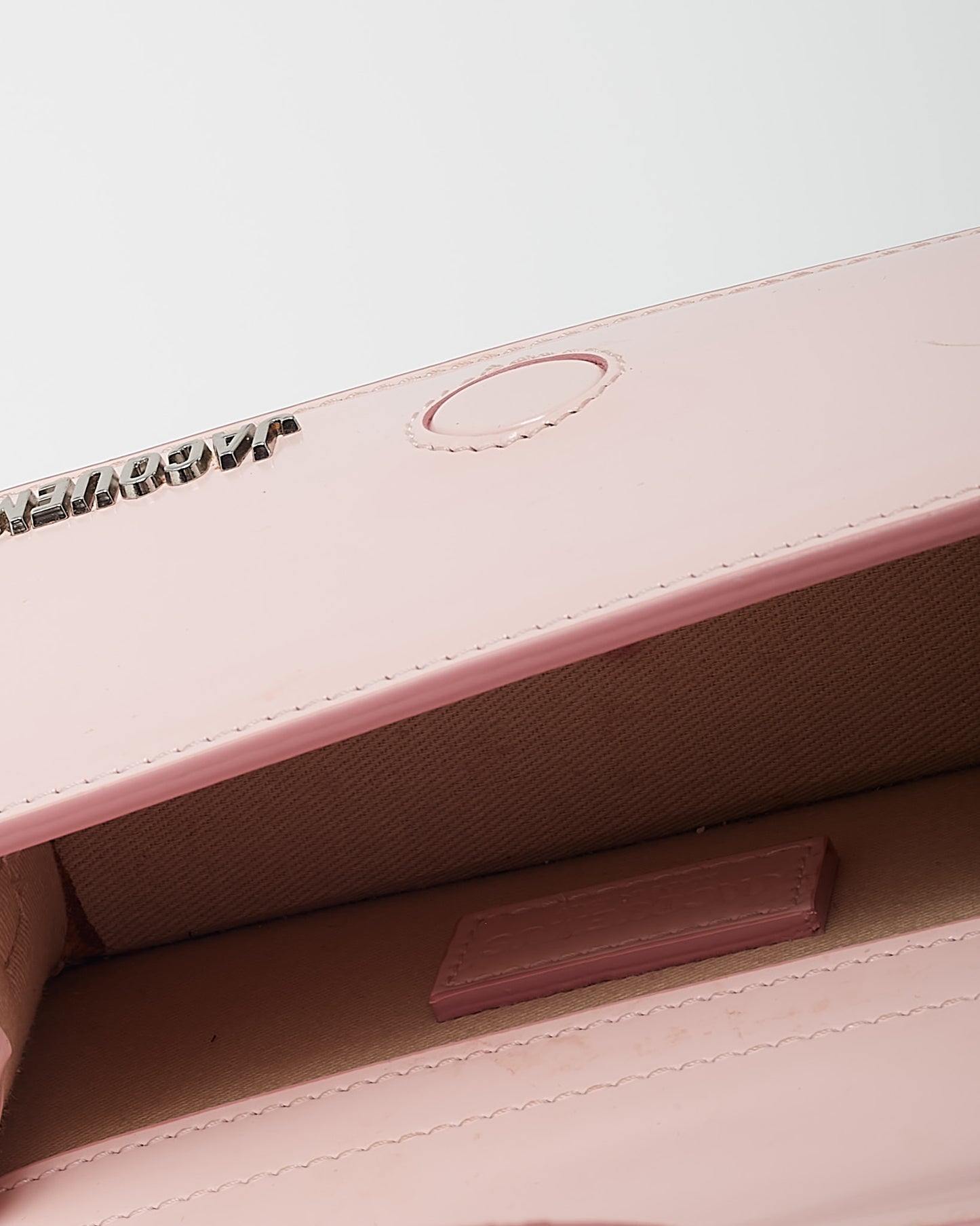 Jacquemus Light Pink Glazed Leather Le Bambino Mini Crossbody Bag