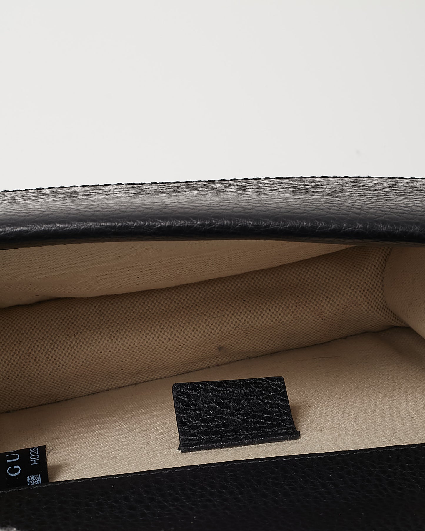 Gucci Black Pebbled Leather Mini Square Crystal Dionysus Shoulder Bag