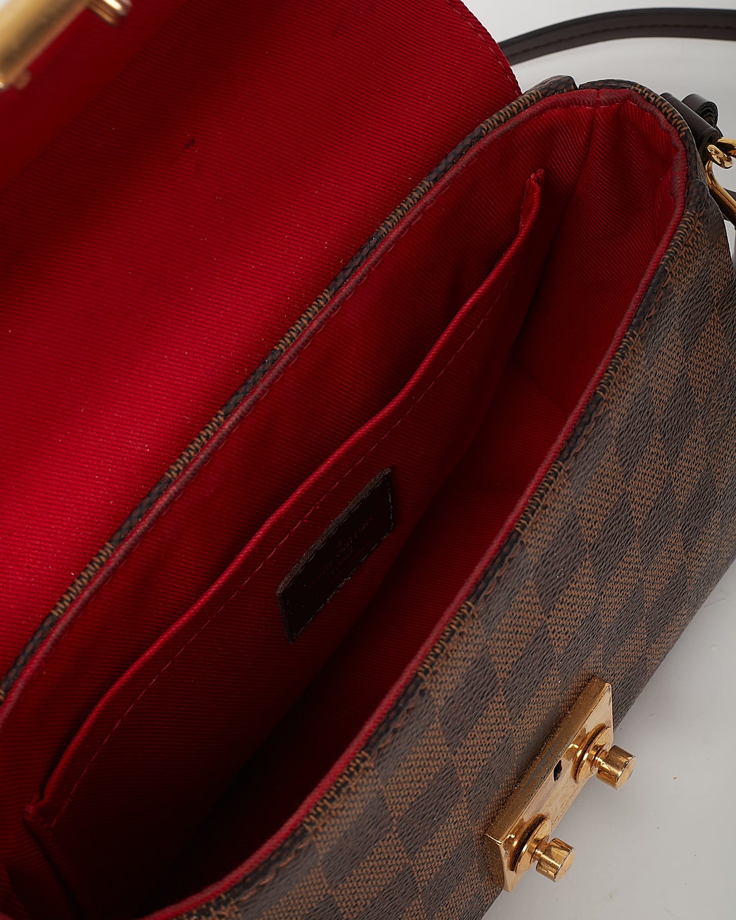 Louis Vuitton Damier Ebene Canvas Croisette Bag with Strap