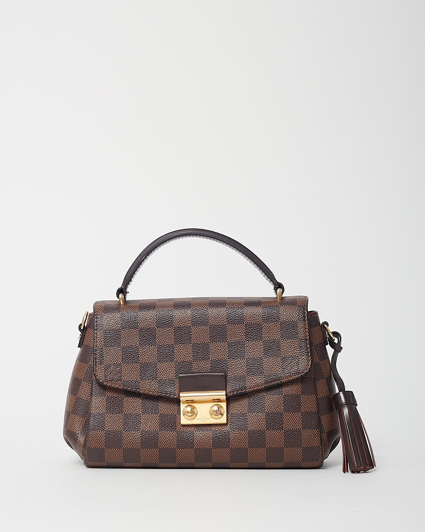 Louis Vuitton Damier Ebene Canvas Croisette Bag with Strap