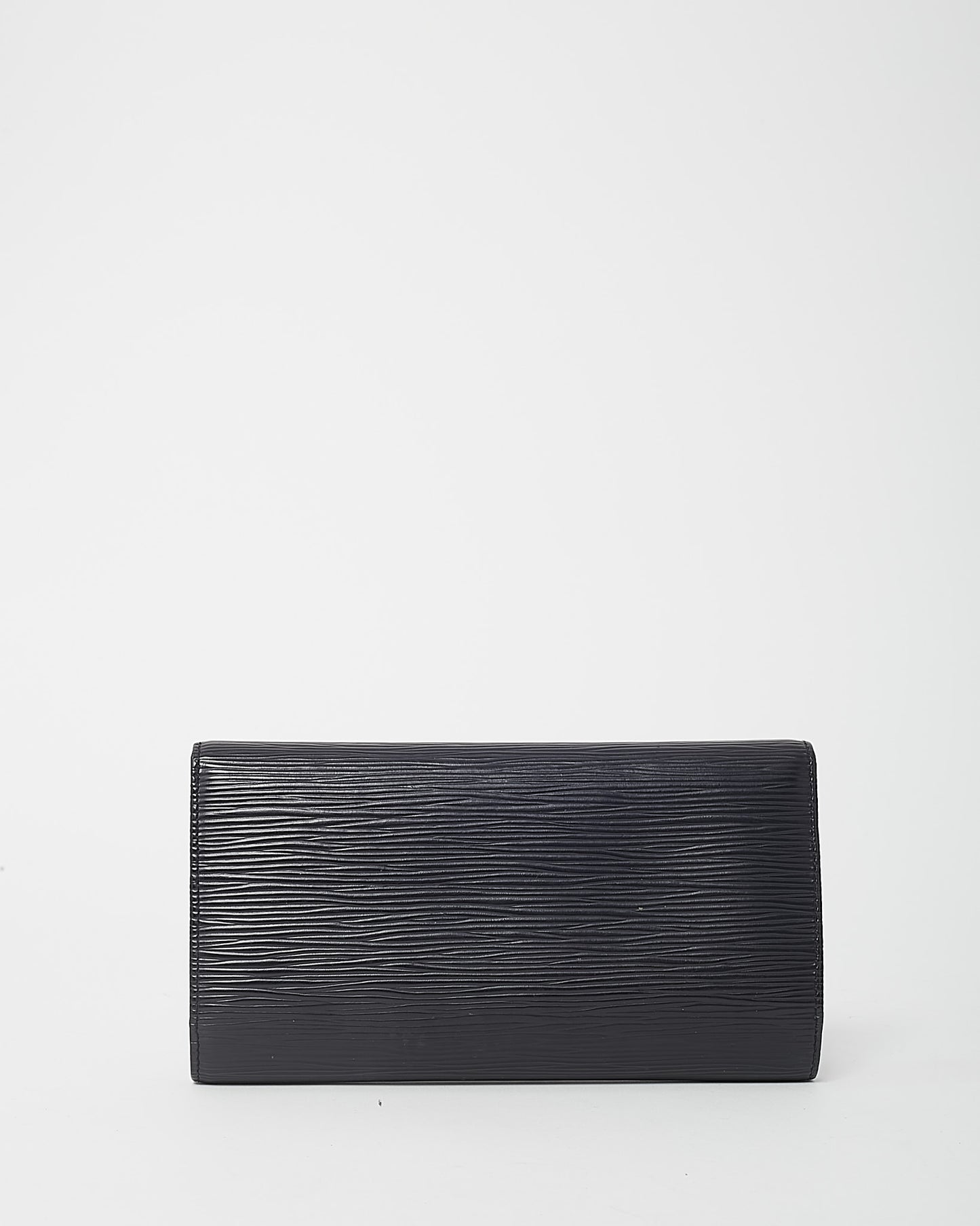 Louis Vuitton Black Epi Leather Long Flap Wallet