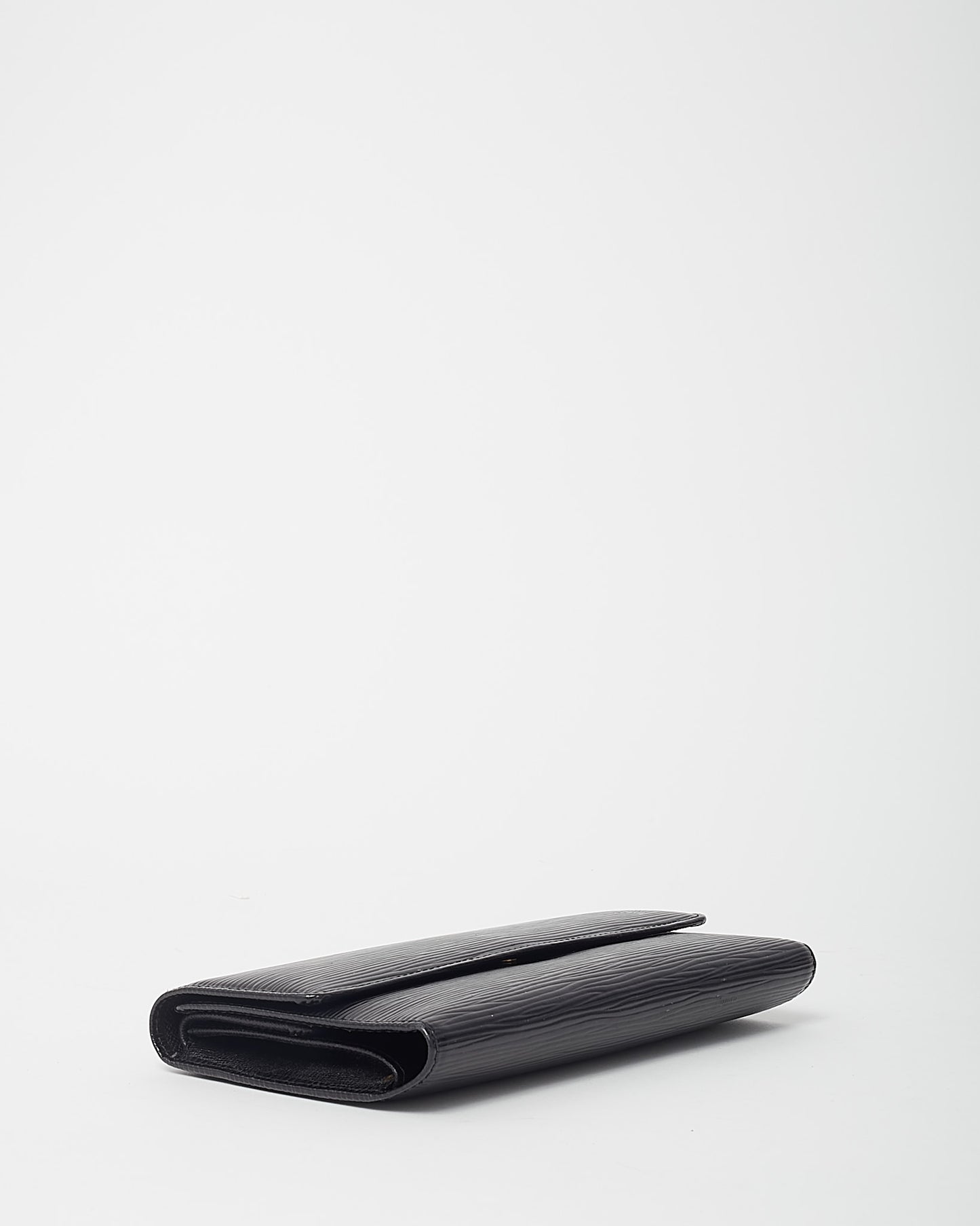 Louis Vuitton Black Epi Leather Long Flap Wallet