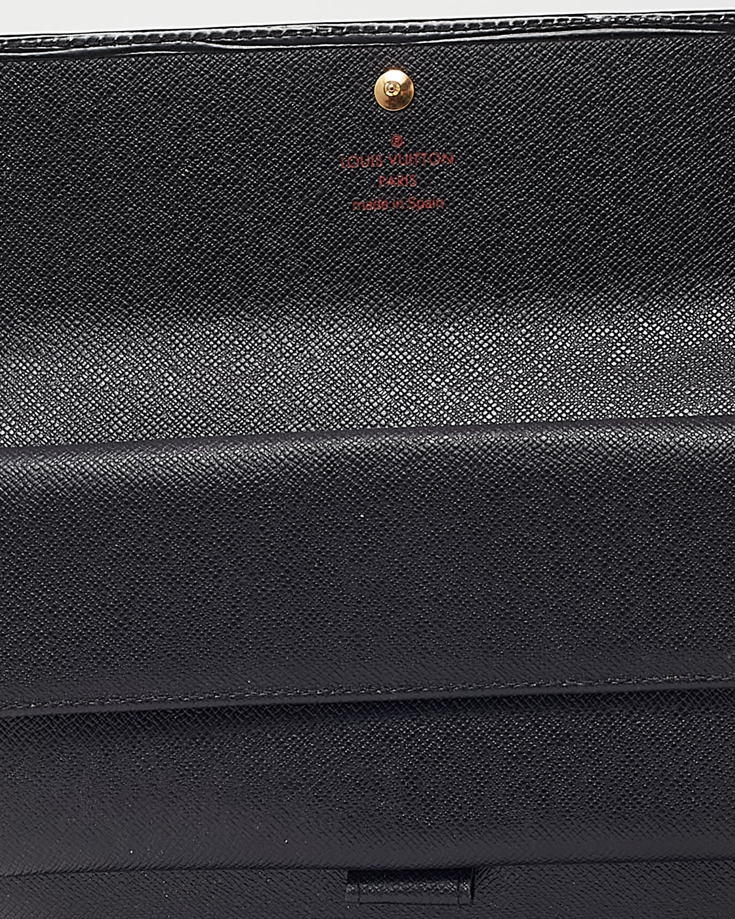 Louis Vuitton Black Epi Leather Long Flap Wallet