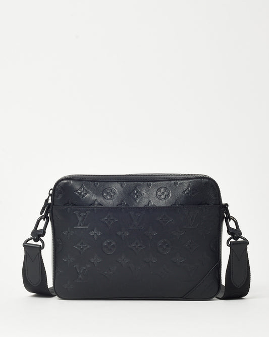 Louis Vuitton Black Monogram Shadow Leather Duo Messenger Bag