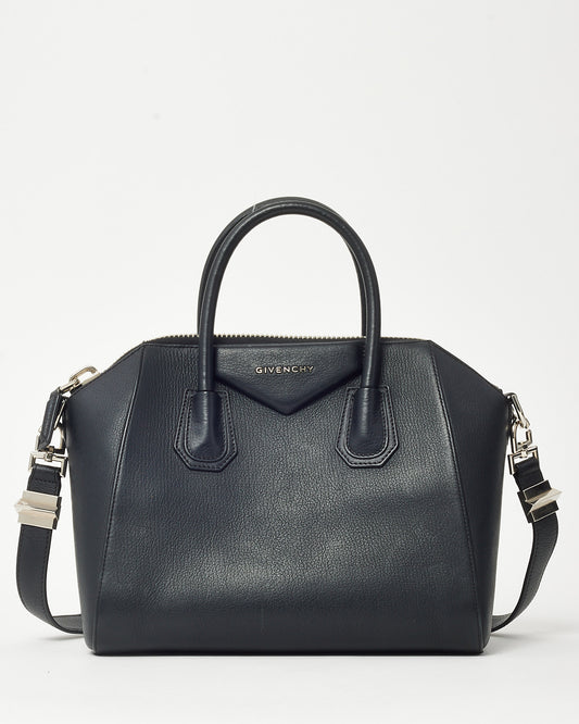 Givenchy Black Pebbled Leather Small Antigona Tote Bag