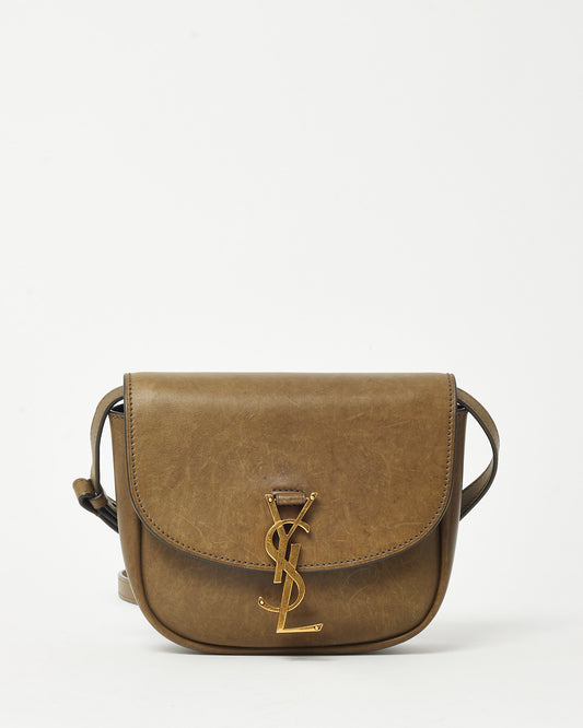 Saint Laurent Khaki Green Smooth Vintage Calfskin Leather Small Kaia Crossbody Bag GHW