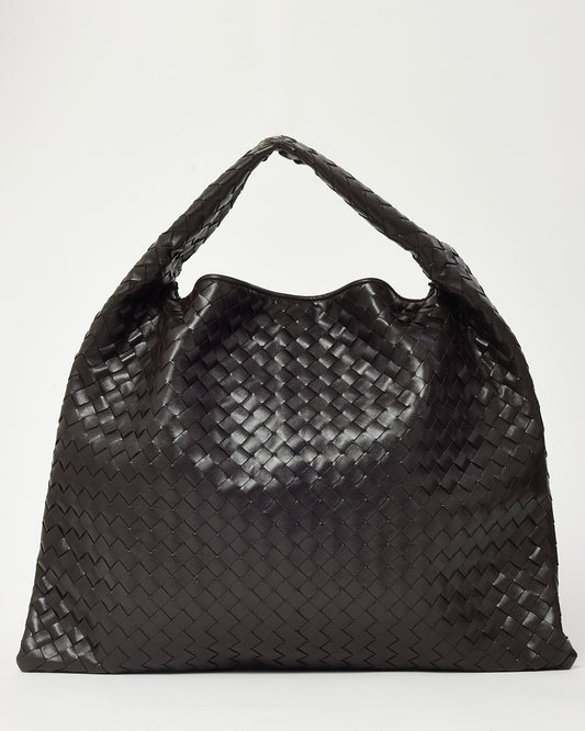 Bottega Veneta Brown Fondant Intrecciato Leather Large Hop Bag