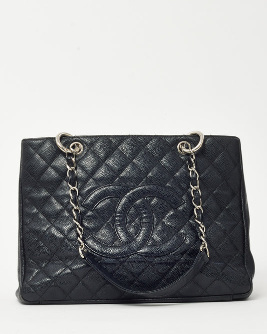 Chanel Black Caviar Leather GST Shoulder Bag SHW