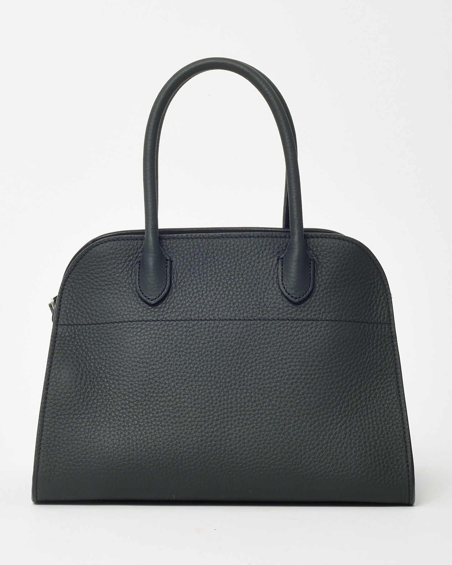 The Row Dark Pine Grained Calfskin Leather Soft Margaux 10 Bag