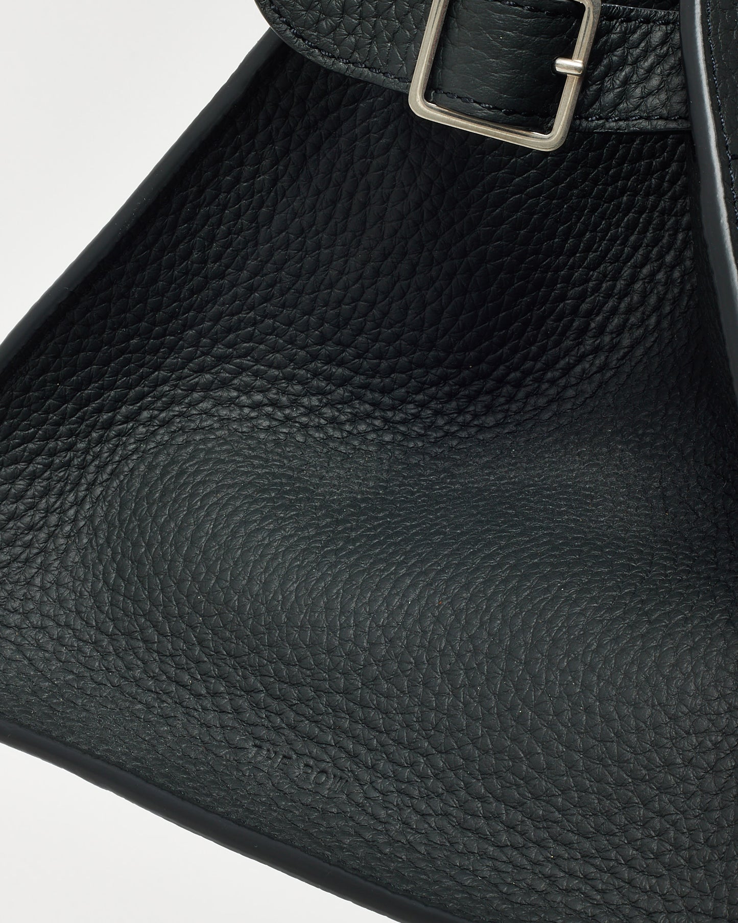 The Row Dark Pine Grained Calfskin Leather Soft Margaux 10 Bag