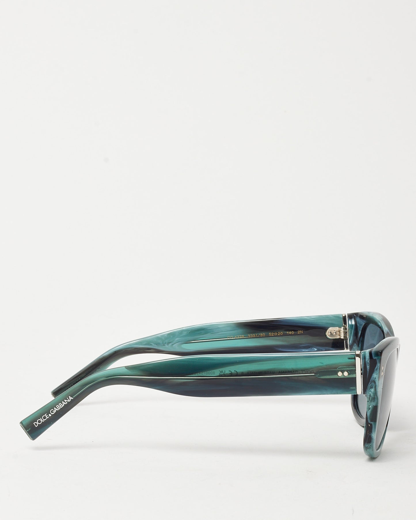 Lunettes de soleil Dolce & Gabbana en acétate écaille de tortue bleu DG 4338