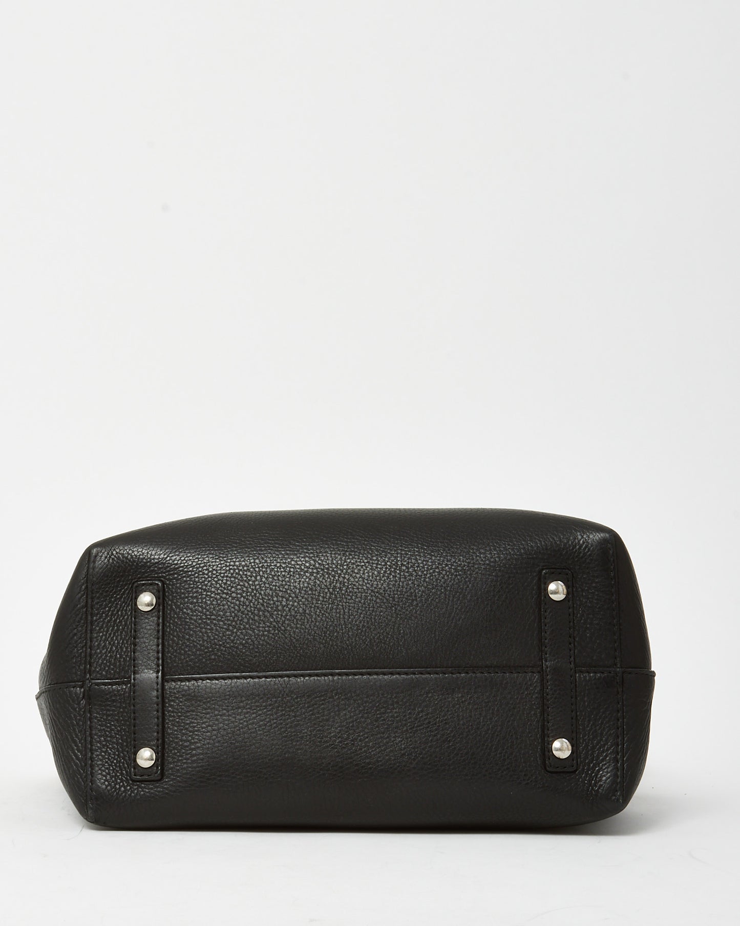 Burberry Black Leather and Beige Belted Medium Marais Tote Bag with Strap