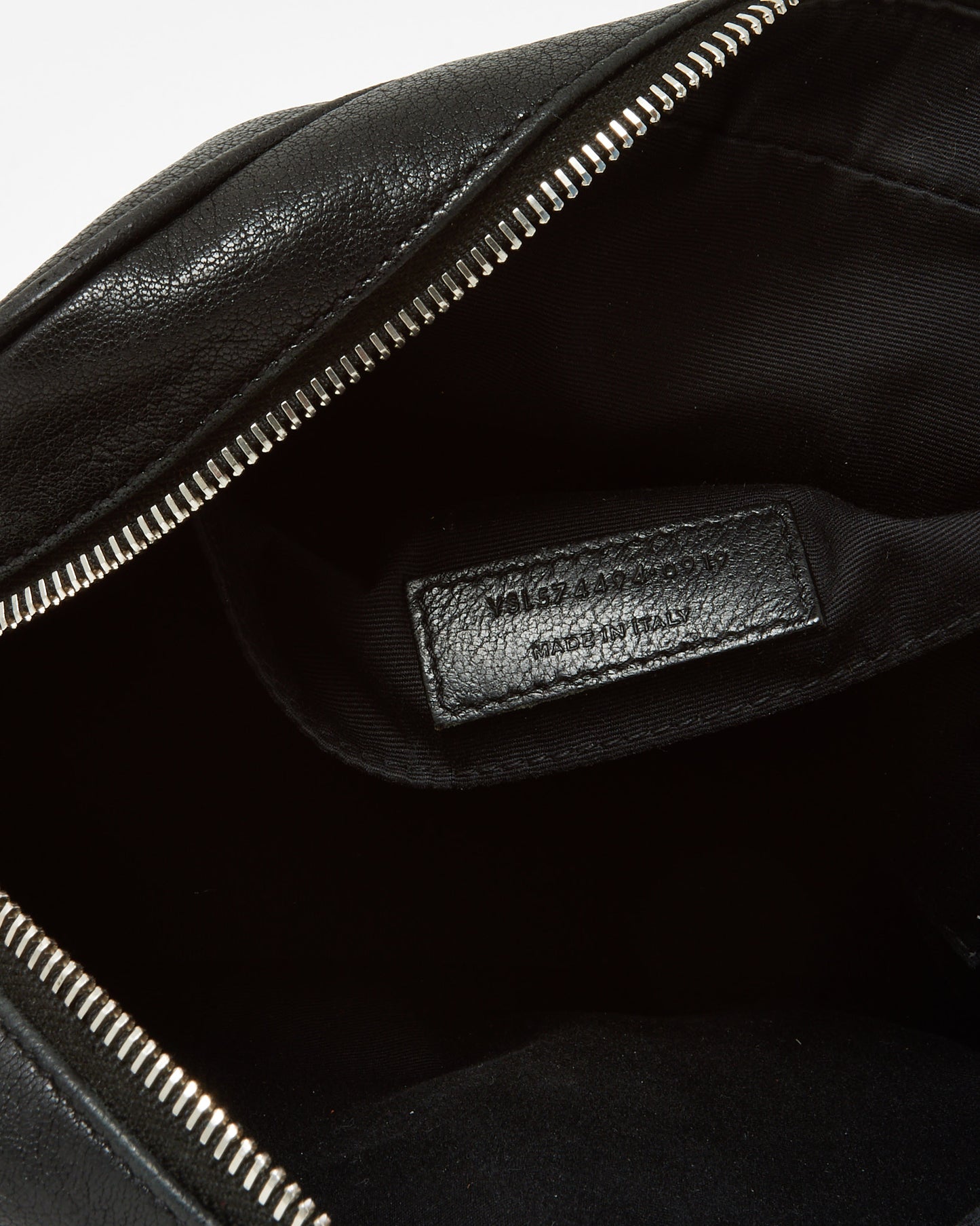 Saint Laurent Black Grained Leather YSL Lou Camera Bag SHW