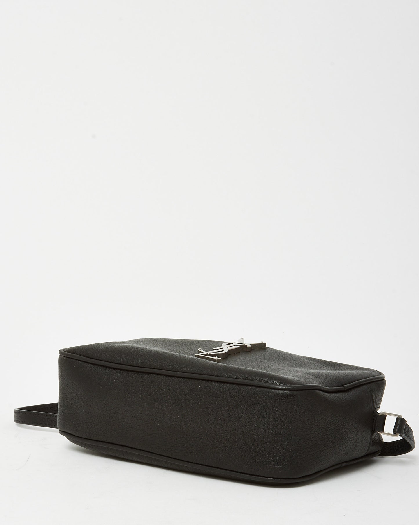 Saint Laurent Black Grained Leather YSL Lou Camera Bag SHW