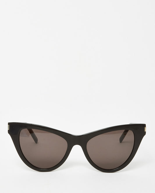 Lunettes de soleil œil-de-chat surdimensionnées Saint Laurent SL425 en acétate noir