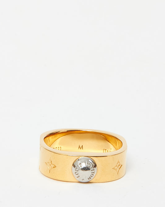 Louis Vuitton Gold Plated Brass Nanogram Ring - 6.5