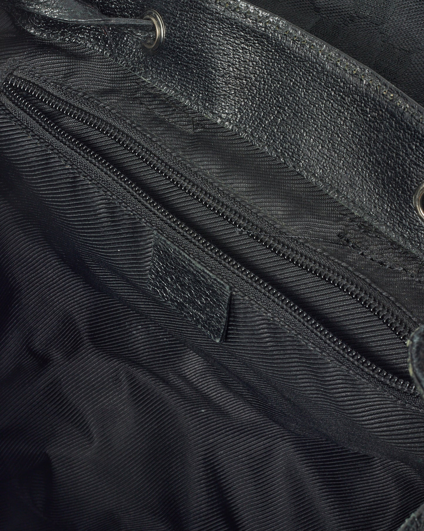 Gucci Black Monogram GG Canvas Jackie Rucksack Backpack