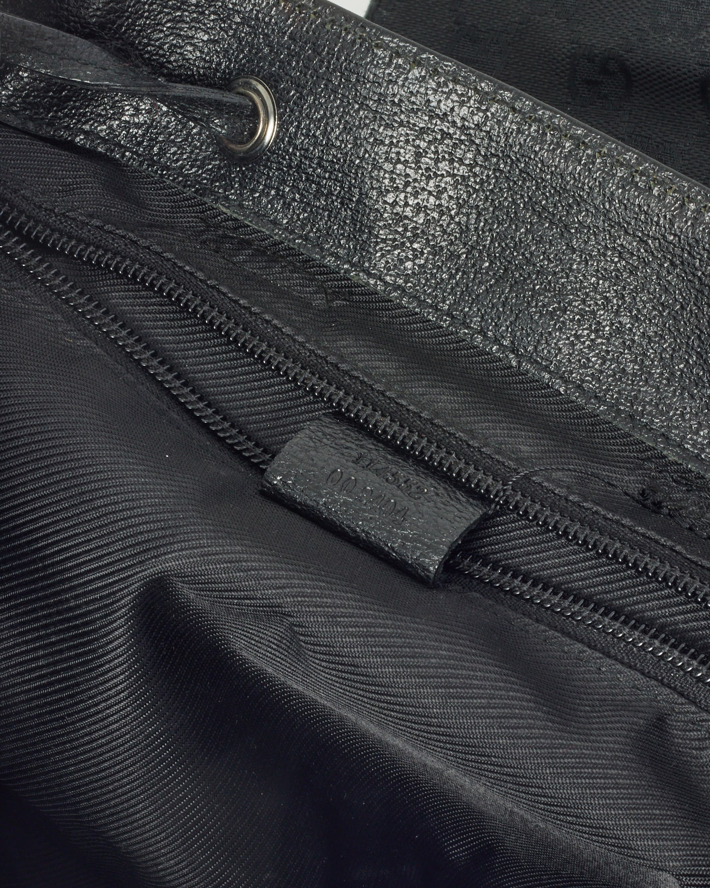 Gucci Black Monogram GG Canvas Jackie Rucksack Backpack