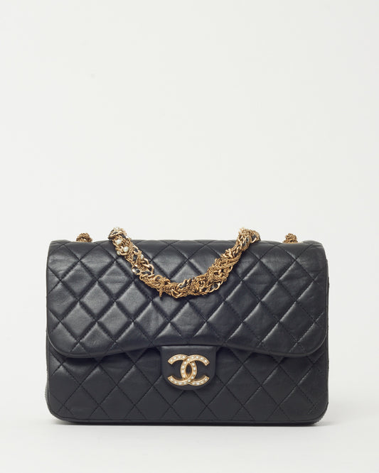 Chanel Black Quilted Leather Medium Westminster Pearl Single Flap Bag GHW