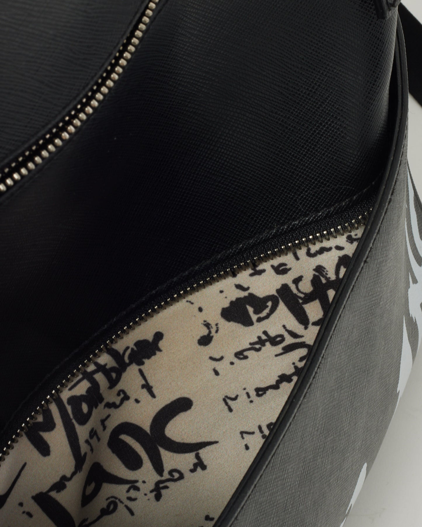 Montblanc Black Leather Sartorial Calligraphy Backpack