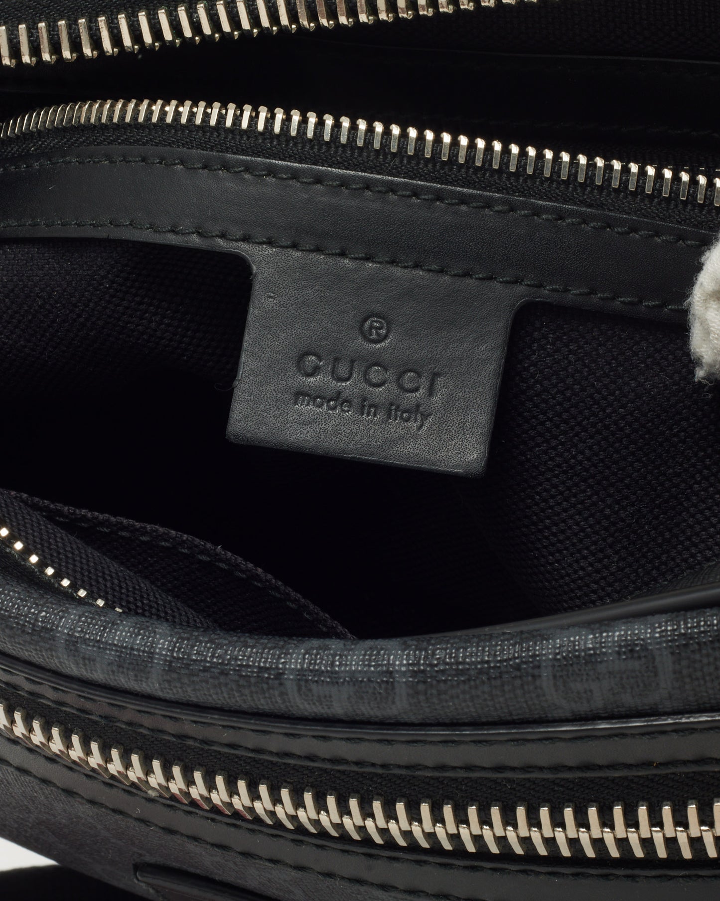 Gucci Black GG Monogram Coated Canvas Web Soft Zip Belt Bag