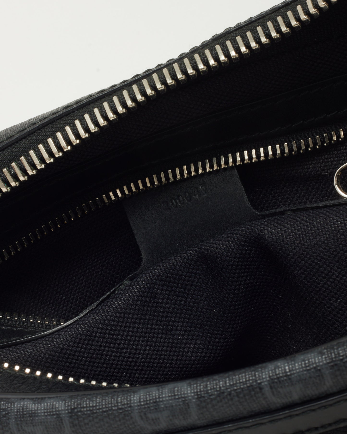 Gucci Black GG Monogram Coated Canvas Web Soft Zip Belt Bag