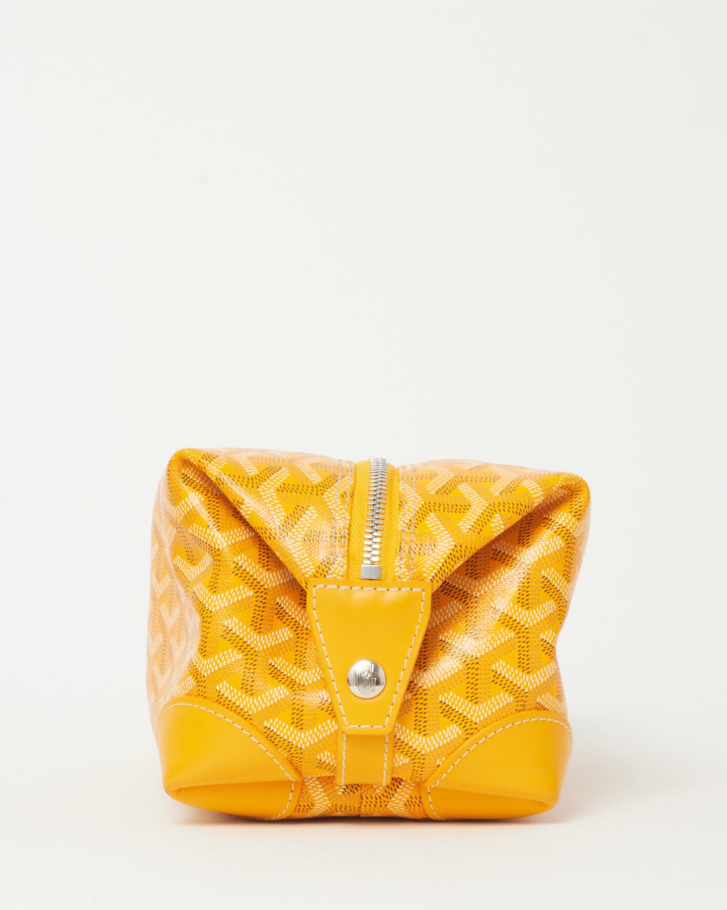 Goyard Yellow Goyardine Coated Canvas Bowling 25 Toiletry Bag