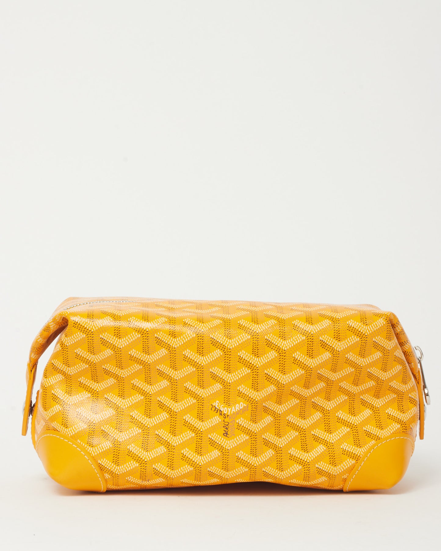 Goyard Yellow Goyardine Coated Canvas Bowling 25 Toiletry Bag