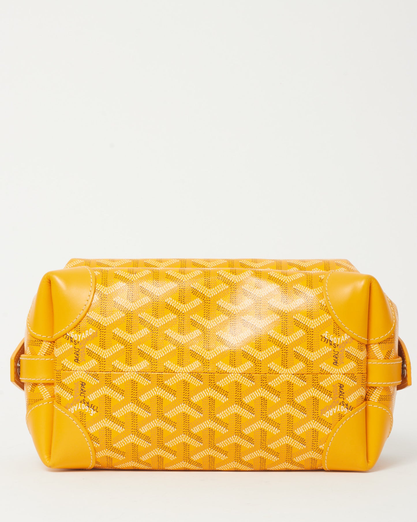 Goyard Yellow Goyardine Coated Canvas Bowling 25 Toiletry Bag