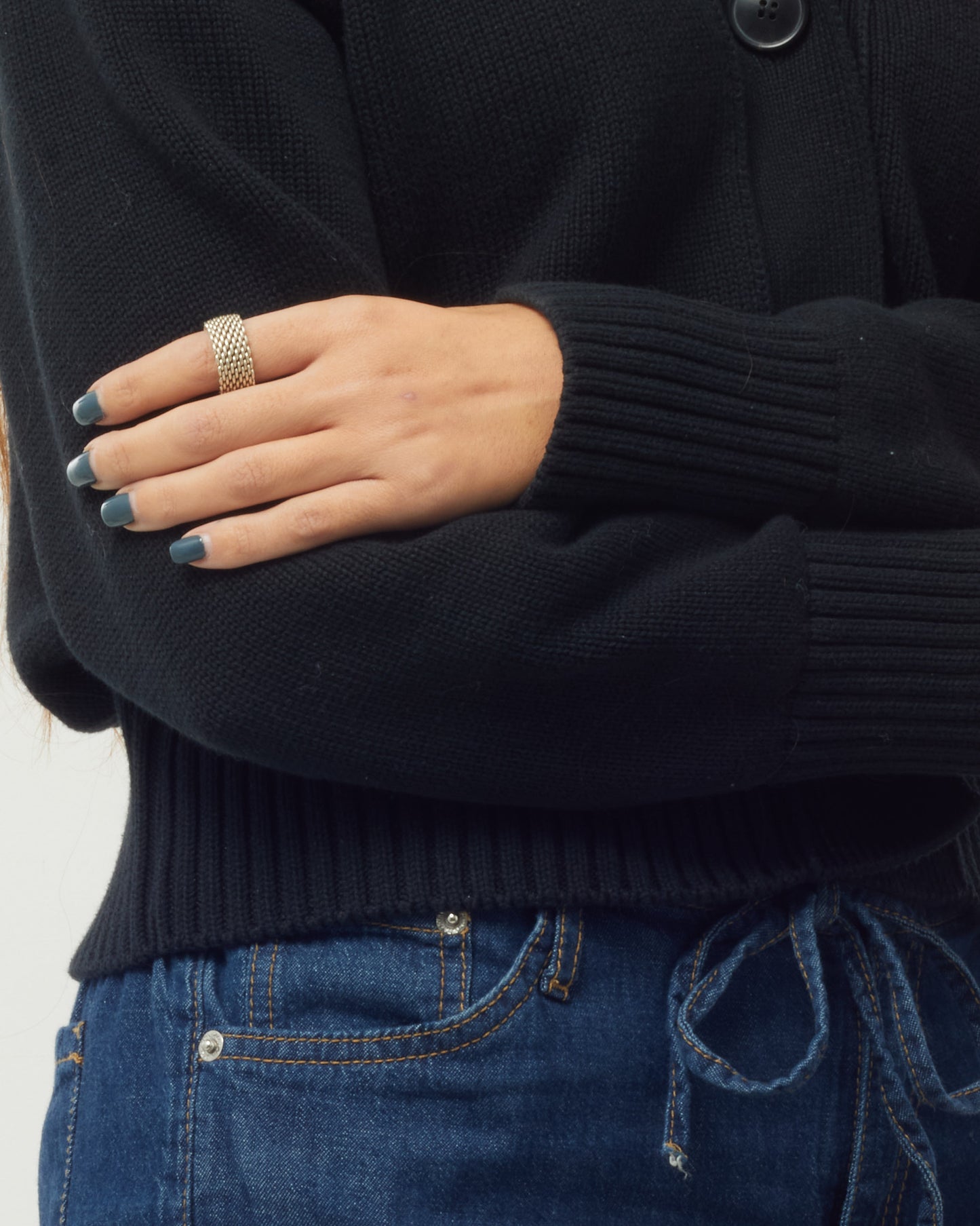 Tiffany & Co. Silver Somerset Mesh Ring - 5.5