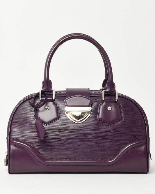 Louis Vuitton Purple Epi Leather Montaigne GM Bowling Bag