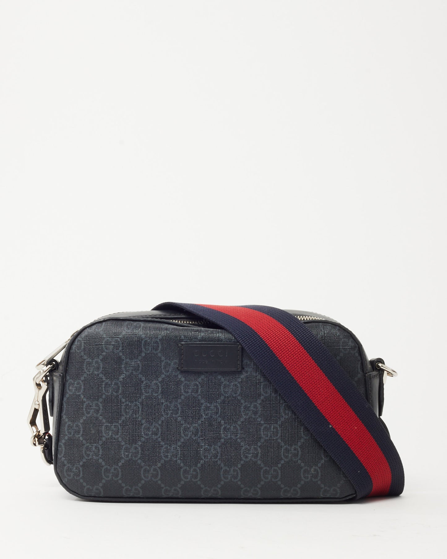 Sac Messenger petit format Gucci en toile GG Supreme Monogram noire