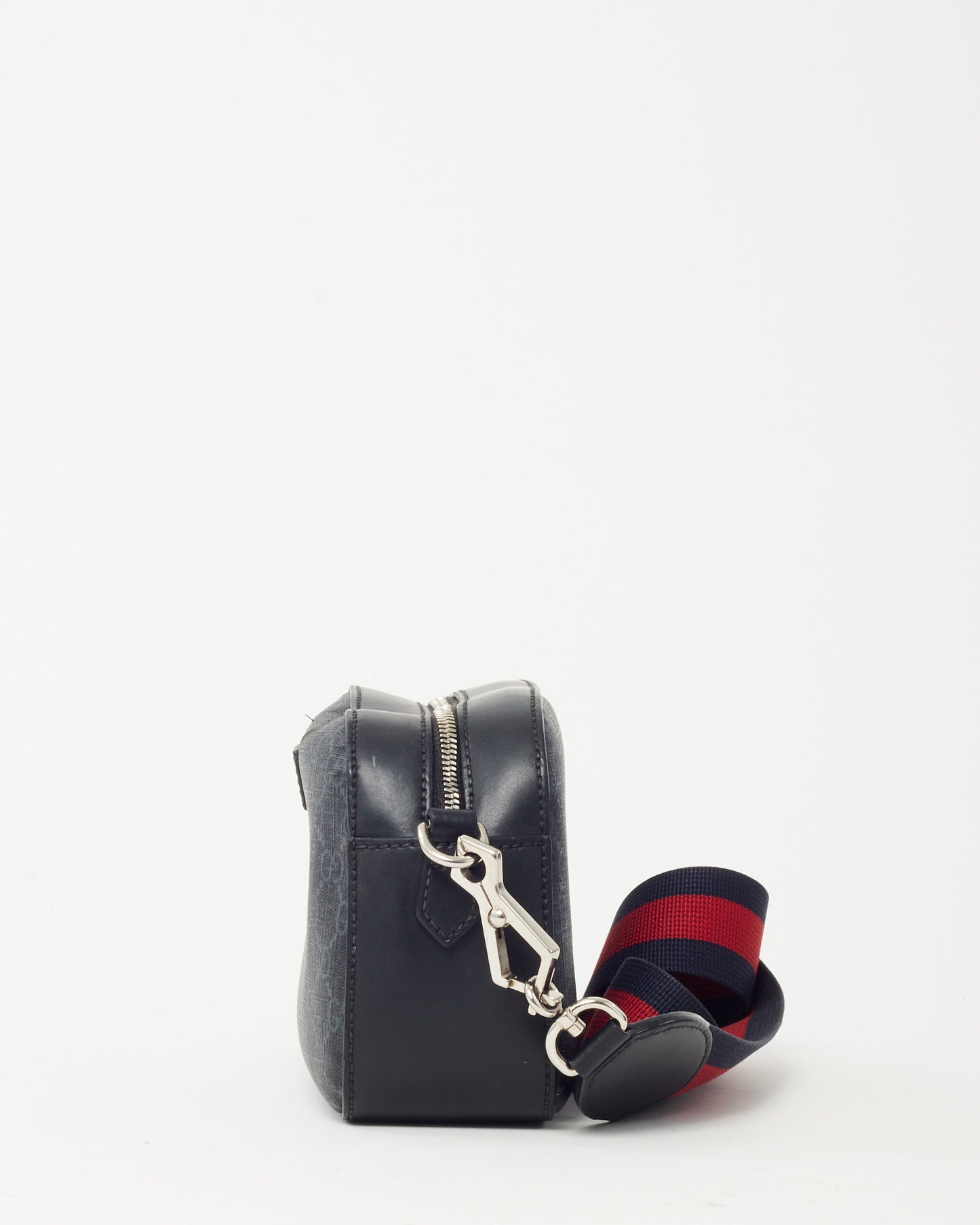 Sac Messenger petit format Gucci en toile GG Supreme Monogram noire