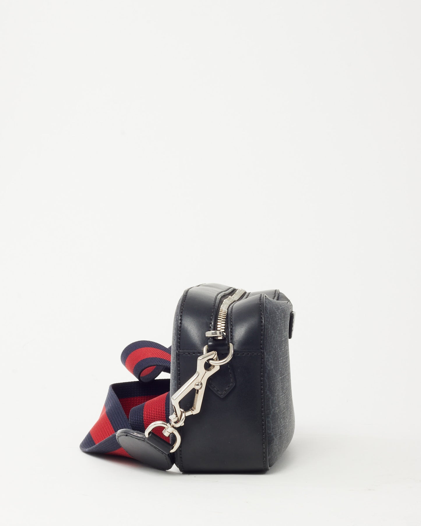 Sac Messenger petit format Gucci en toile GG Supreme Monogram noire