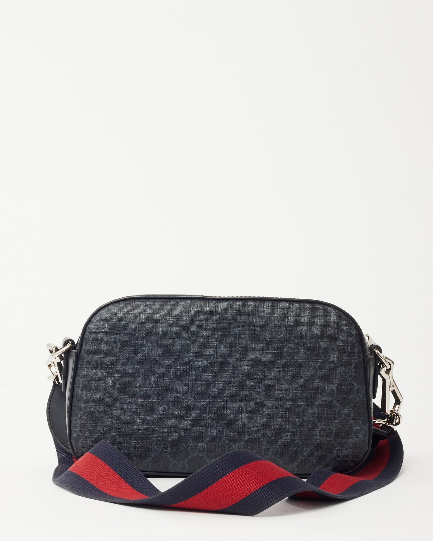Sac Messenger petit format Gucci en toile GG Supreme Monogram noire