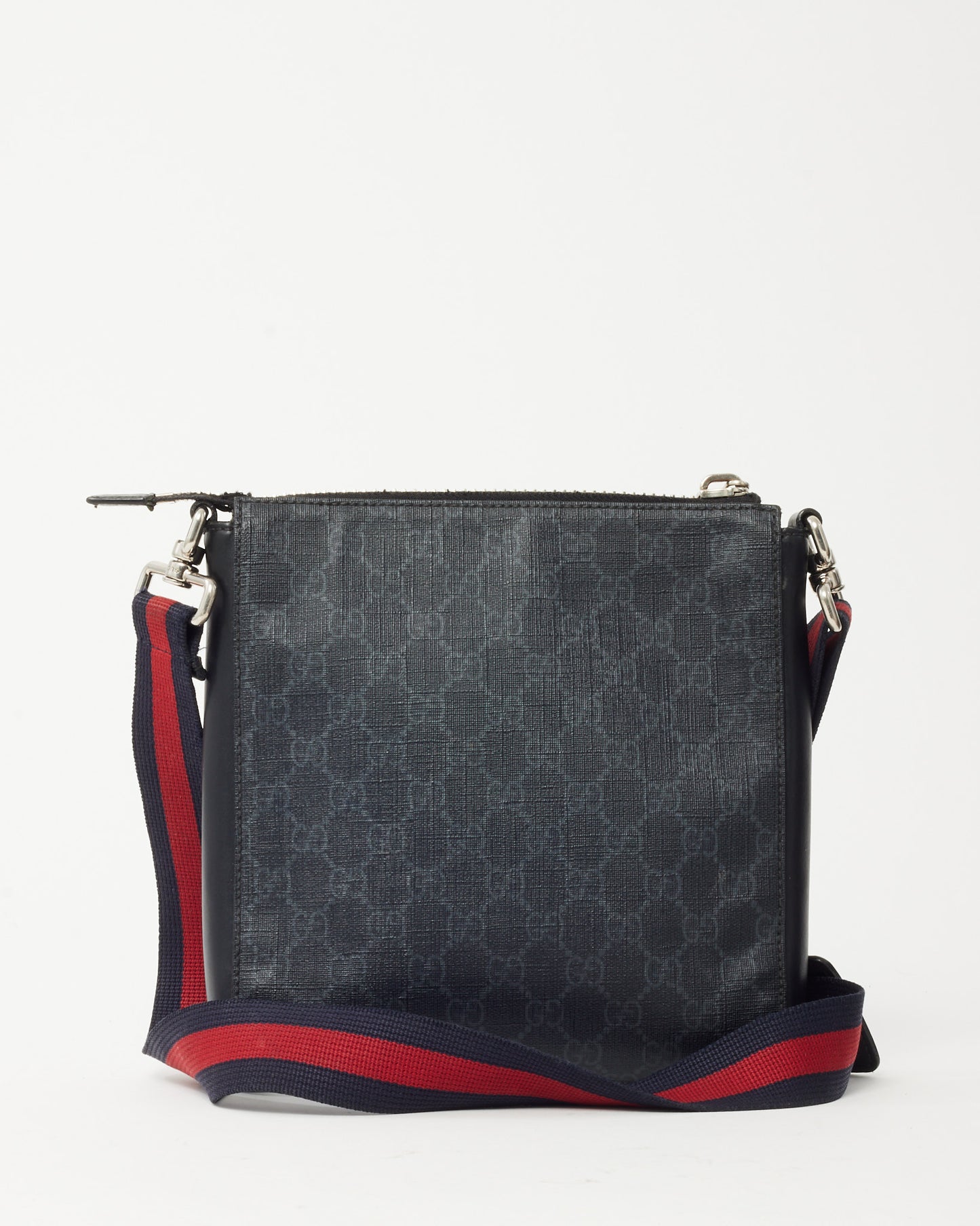 Sac Messenger petit format Gucci en toile GG Supreme Monogram noire
