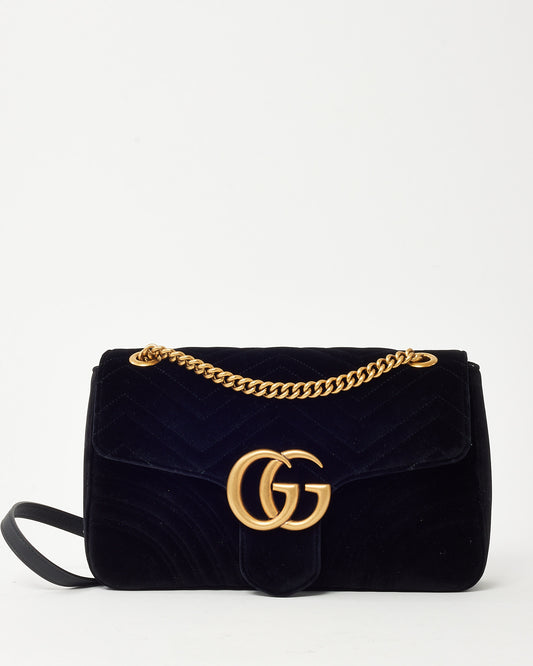 Sac à bandoulière Gucci GG Marmont moyen en cuir matelassé rose poudré