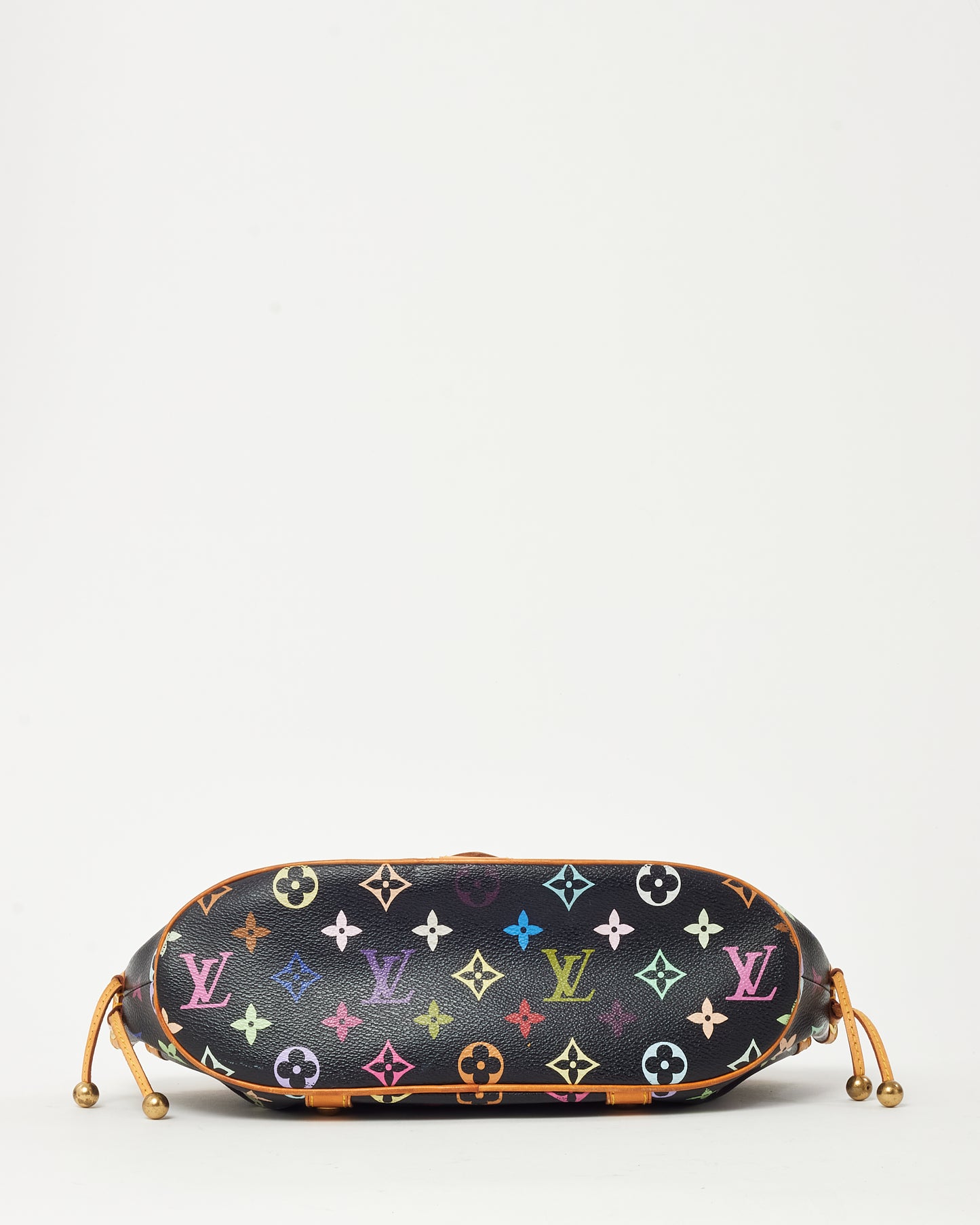 Louis Vuitton Black Multicolore Monogram Coated Canvas Takashi Murakami Theda GM Top Handle Bag