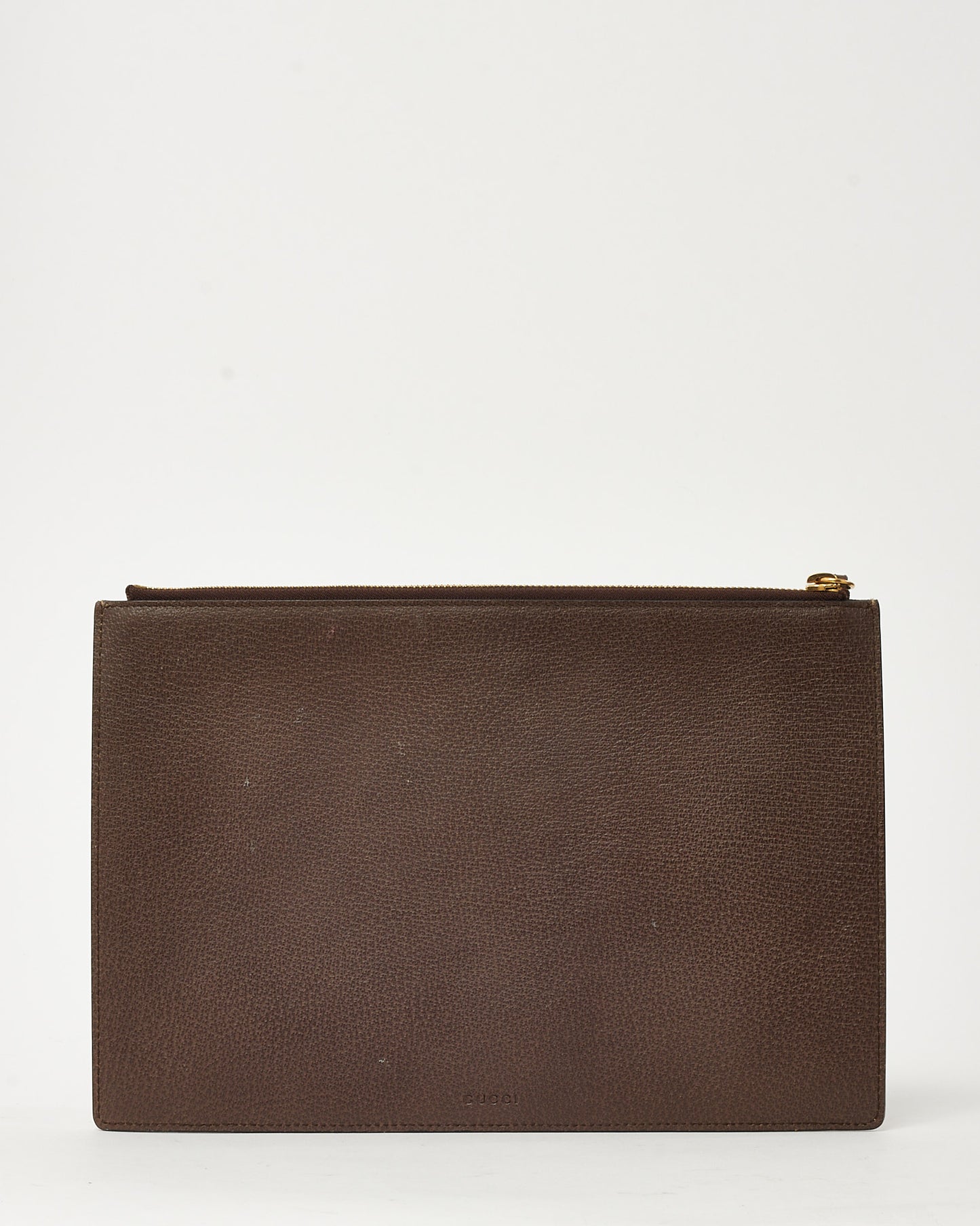 Pochette de soirée/à dragonne Gucci en cuir grainé noir avec mors 1955 doré