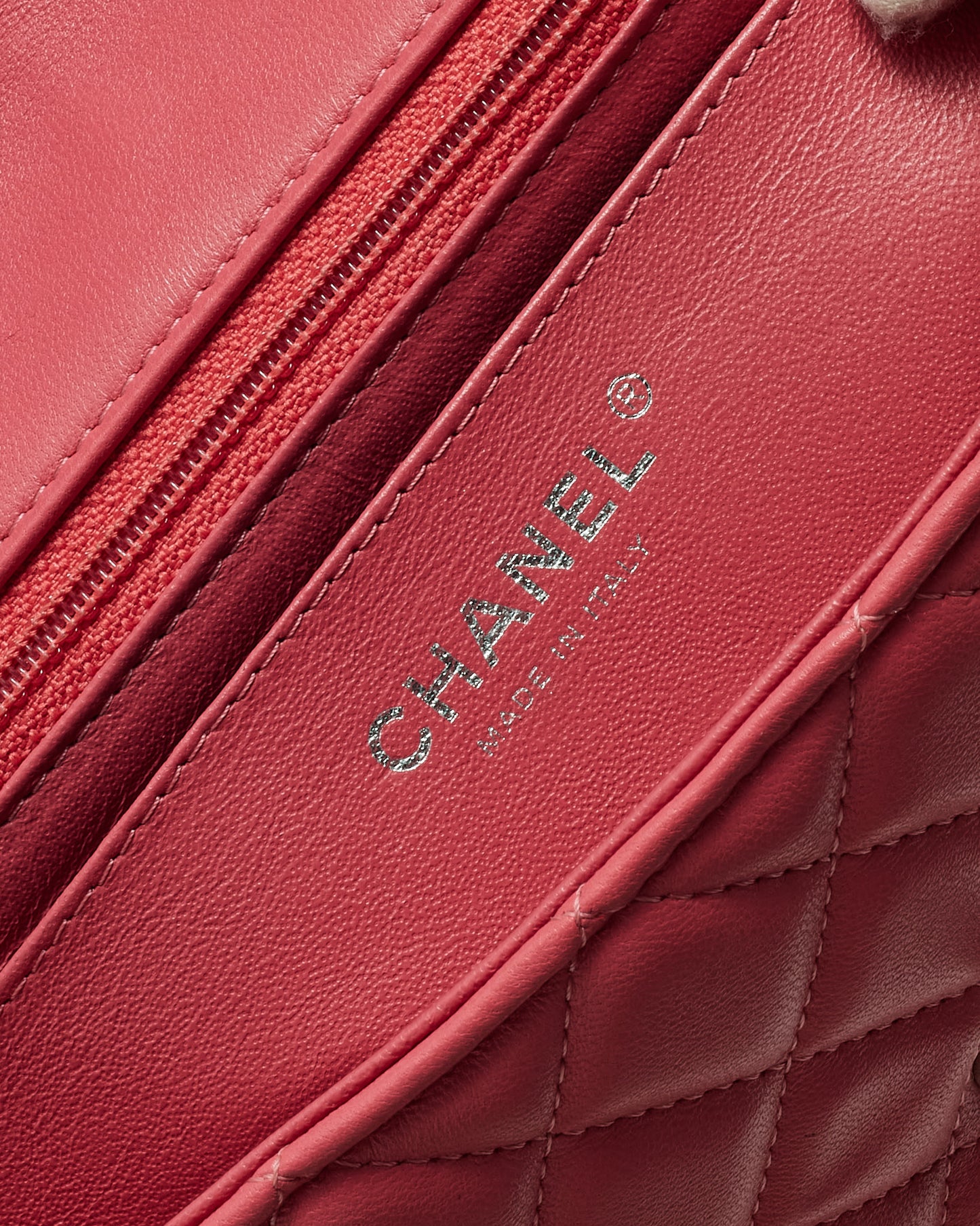 Chanel Pink Lambskin Leather Mini Rectangular Flap Bag SHW