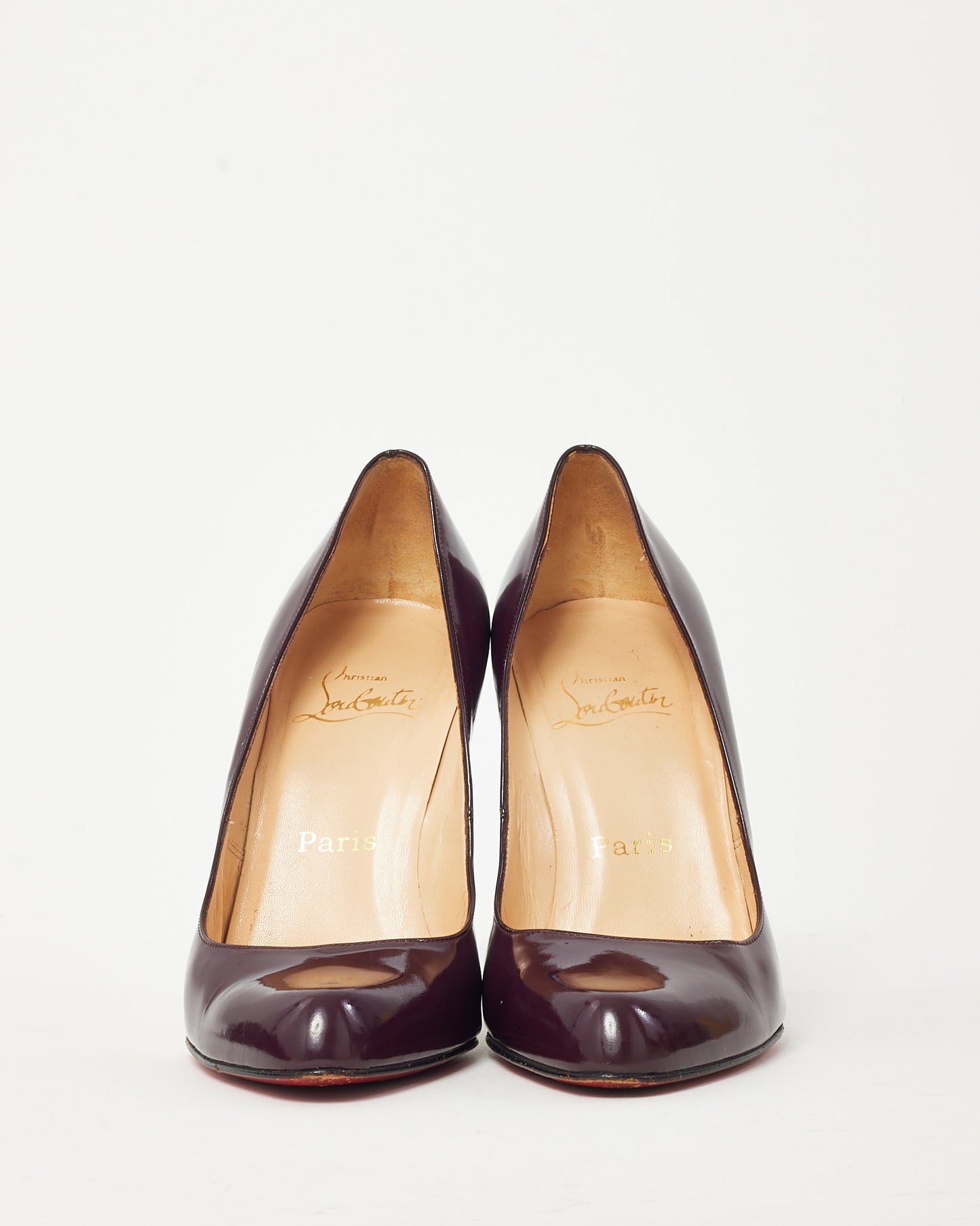 Christian Louboutin Purple Patent Leather Ron Ron 100mm Pumps - 38.5
