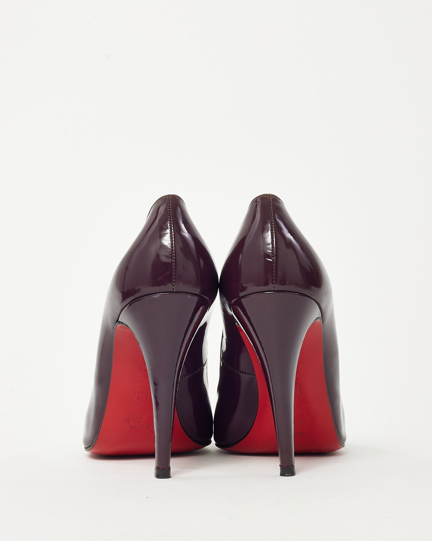 Christian Louboutin Purple Patent Leather Ron Ron 100mm Pumps - 38.5
