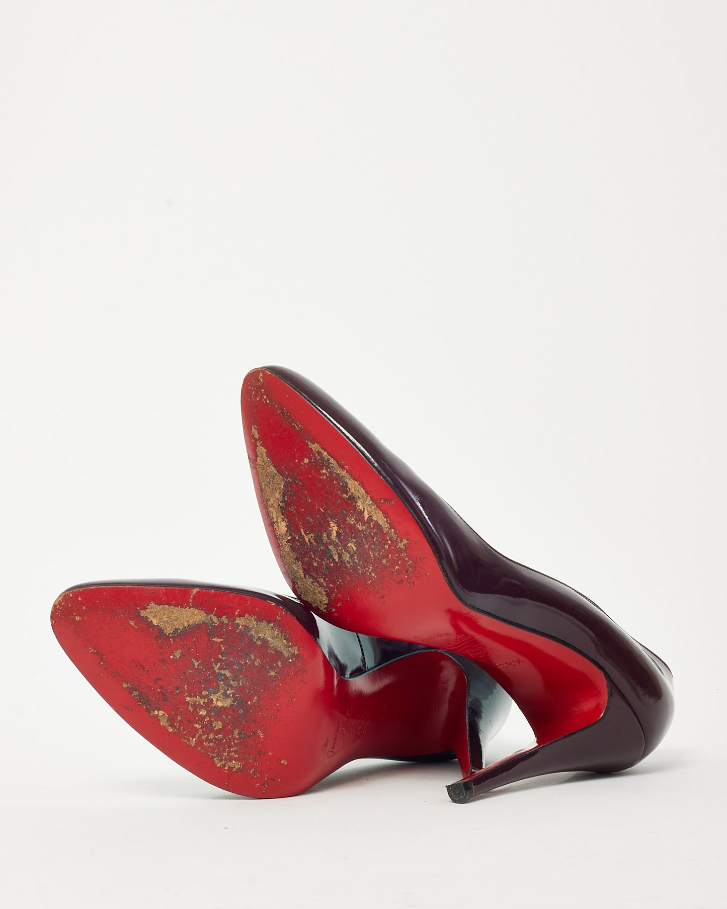 Christian Louboutin Purple Patent Leather Ron Ron 100mm Pumps - 38.5